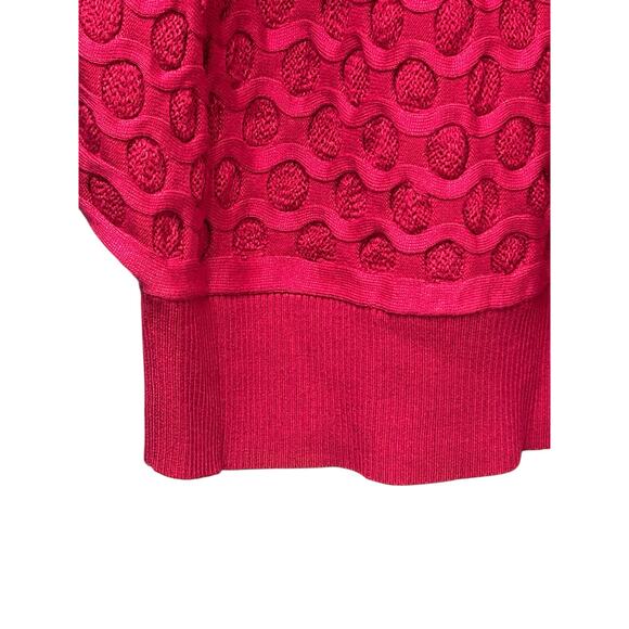 Once Again‎ Pink Open-Knit Batwing Sweater - Women’s Size Medium - Picture 3 of 8